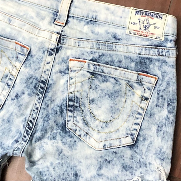 True Religion Light Blue Denim Shorts - Picture 3 of 8